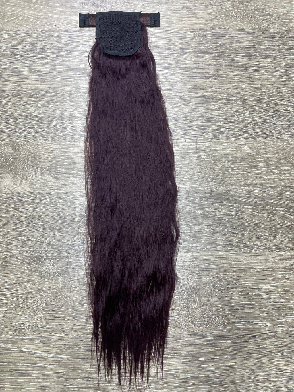 ديل حصان كيرلي بمسطرة - نبيتي غامق (عنابي)